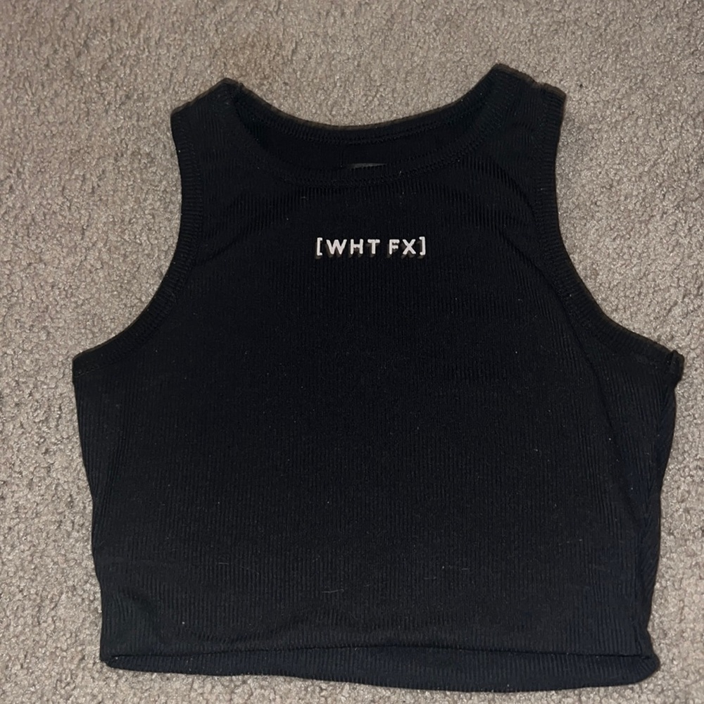 White fox boutique black rubbed tank